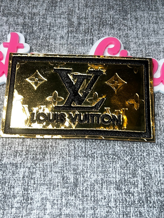 Metallic Gold Monogram Embroidered Patch – Decorative Fashion Patch