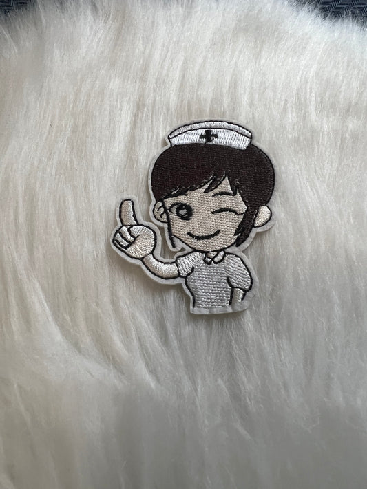 Nurse winking