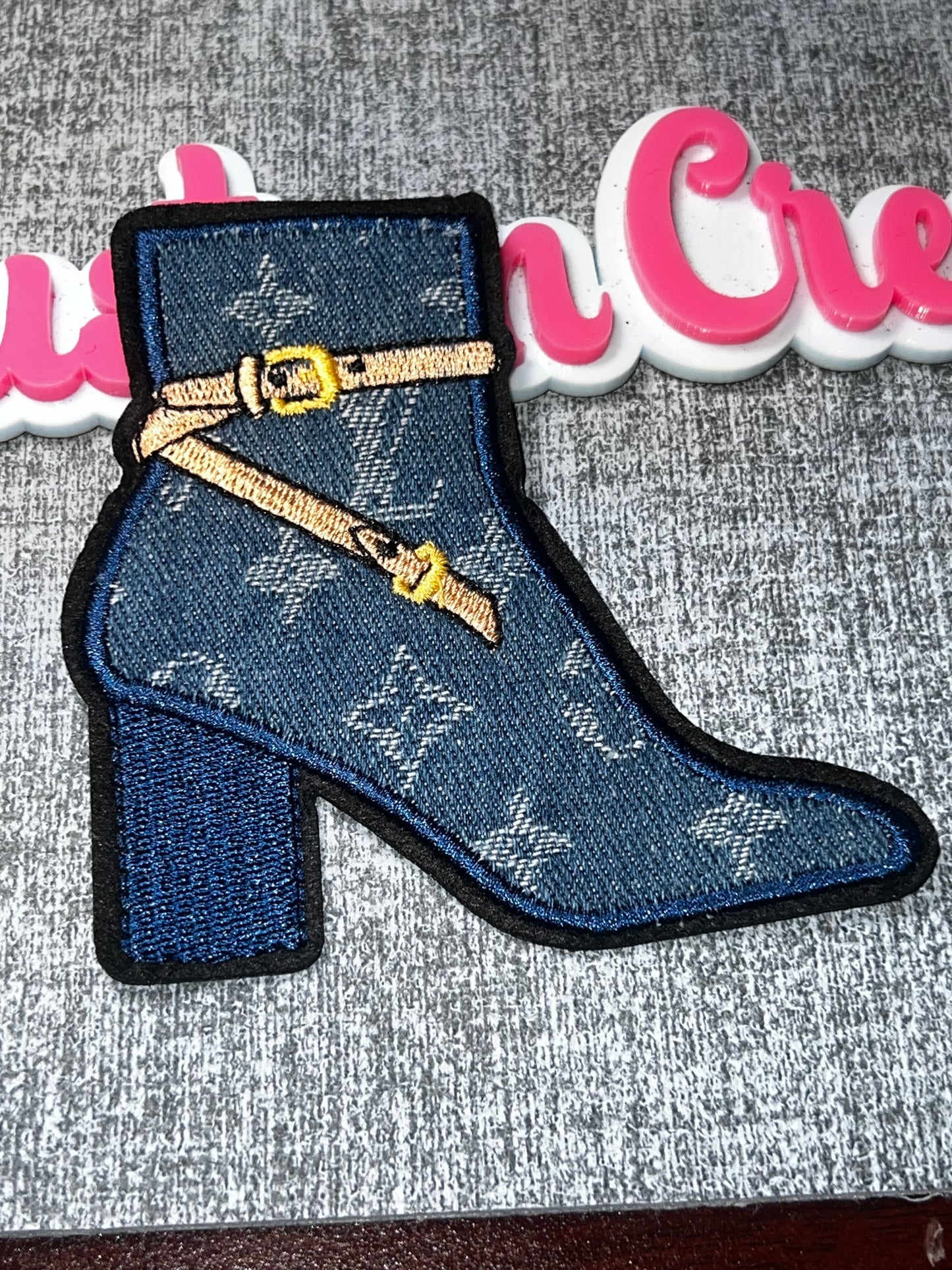 Denim High Heel Boot Embroidered Patch – Fashion Decorative Applique