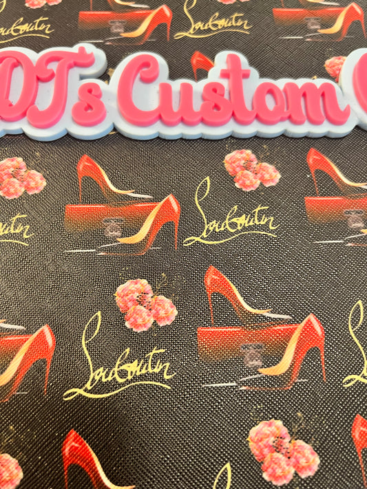 Red Bottom Heel Faux Leather Sheet 9x12 – Faux Leather for Bows, Earrings & DIY Crafts