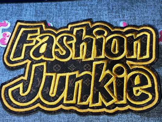 Script Word Embroidered Patch | Iron On Statement Patch, Large Applique, DIY Jacket Bag Hat Patch