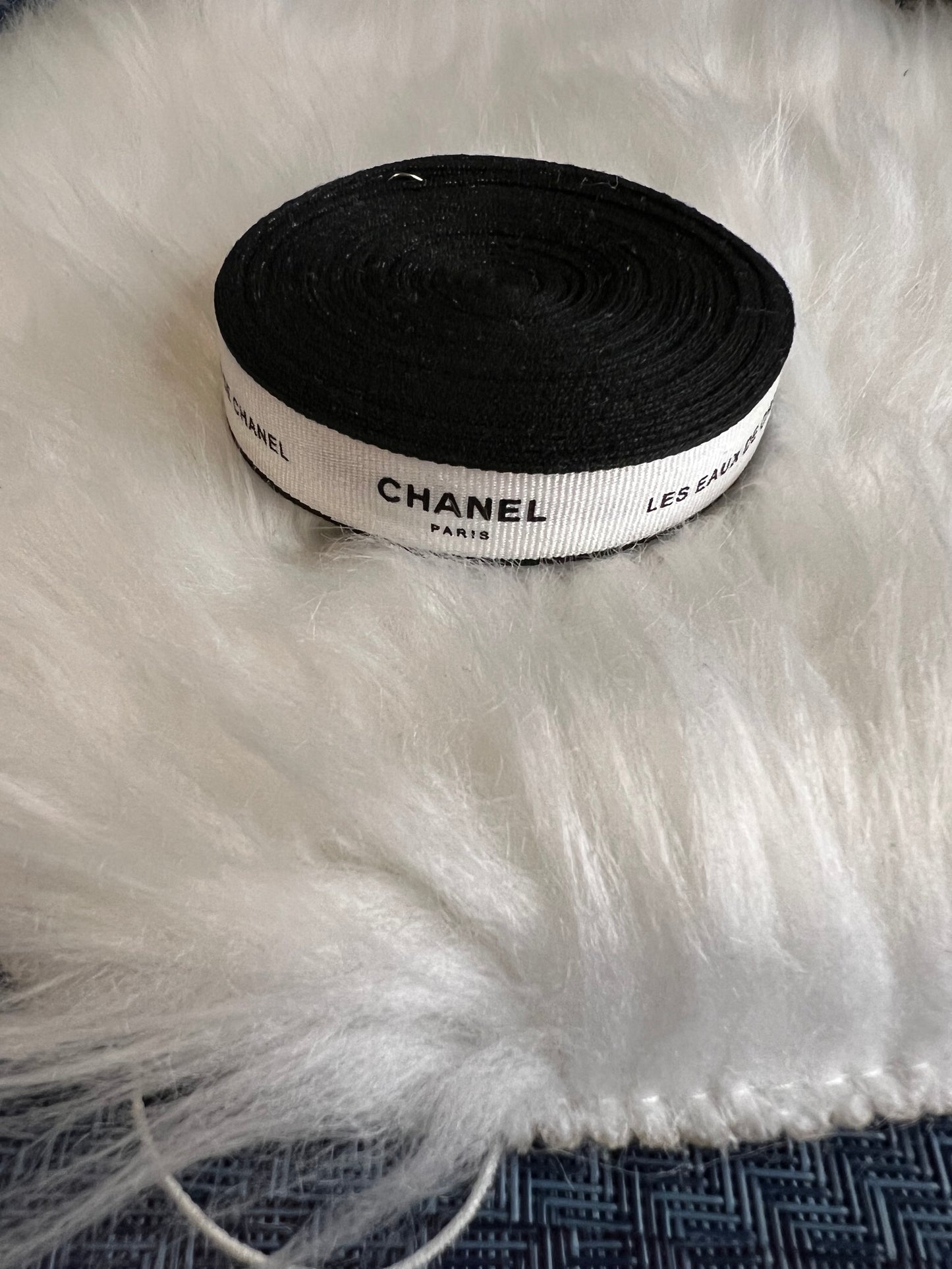 White CC Black writing Ribbon