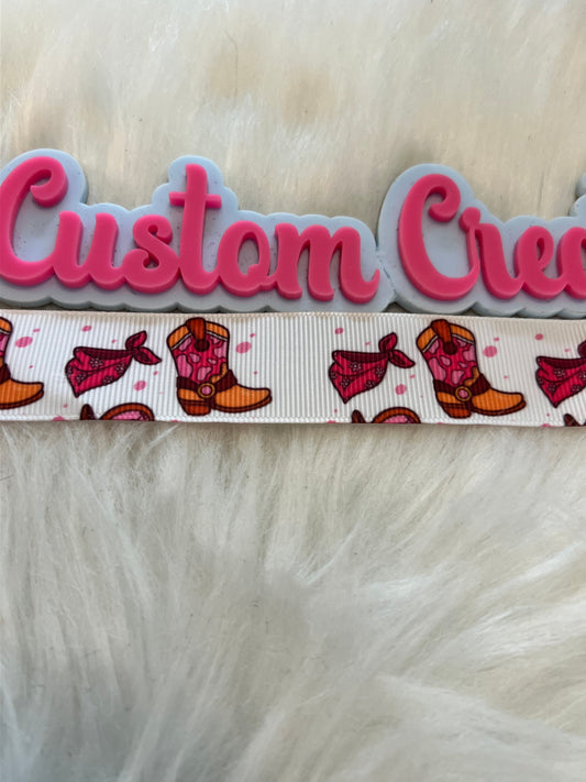 Pink Boots Bandanna Ribbon￼