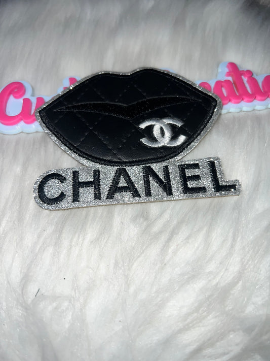 Quilted Lips CC Patch (Black/Silver)