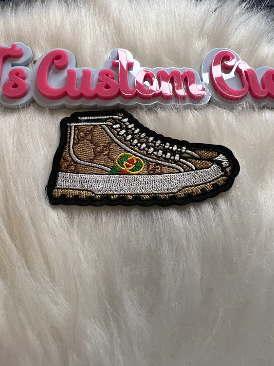 Tan Hightop with Red Green GG