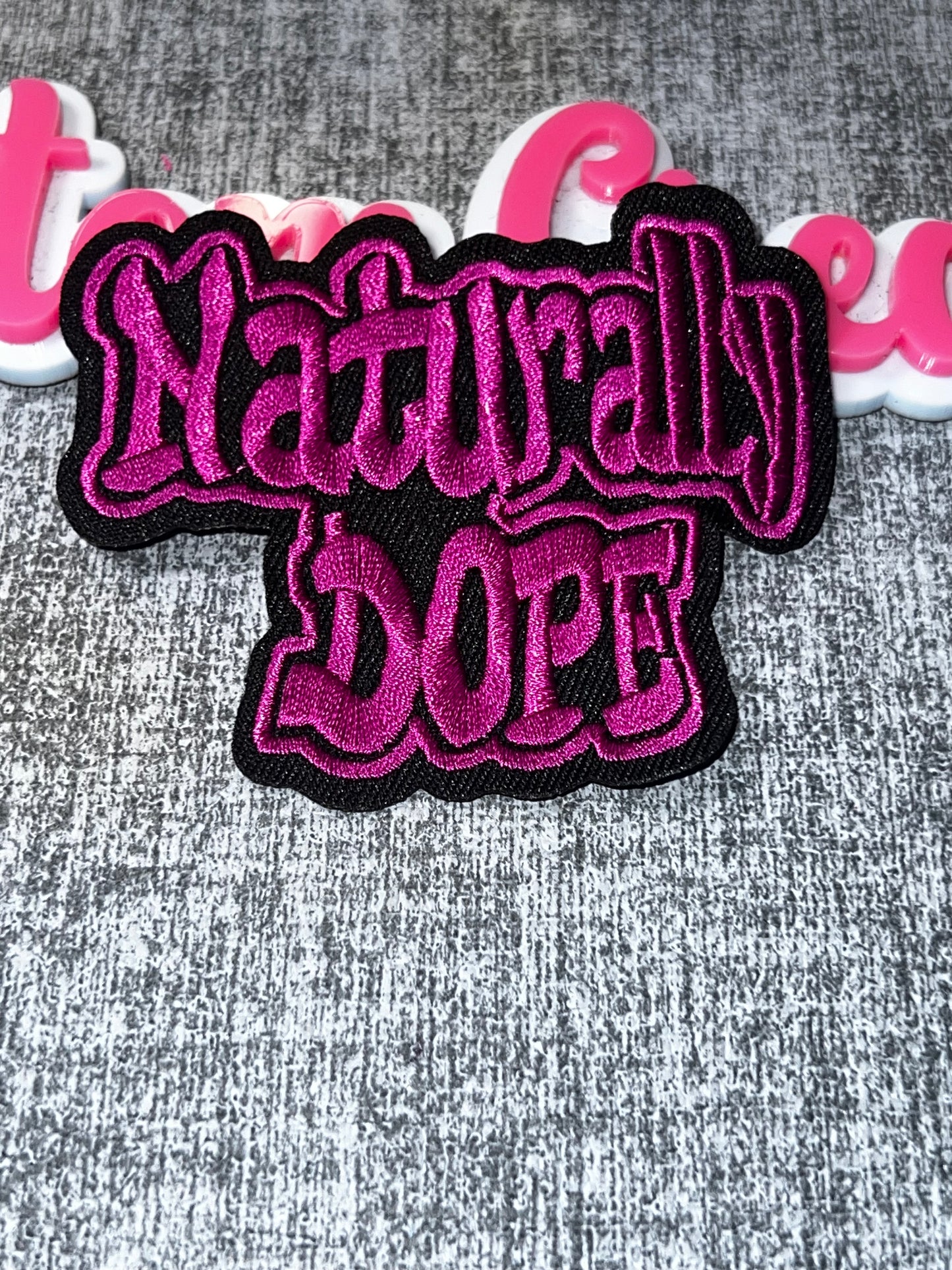 Natural Dope Purple Patch – Embroidered Iron On Applique