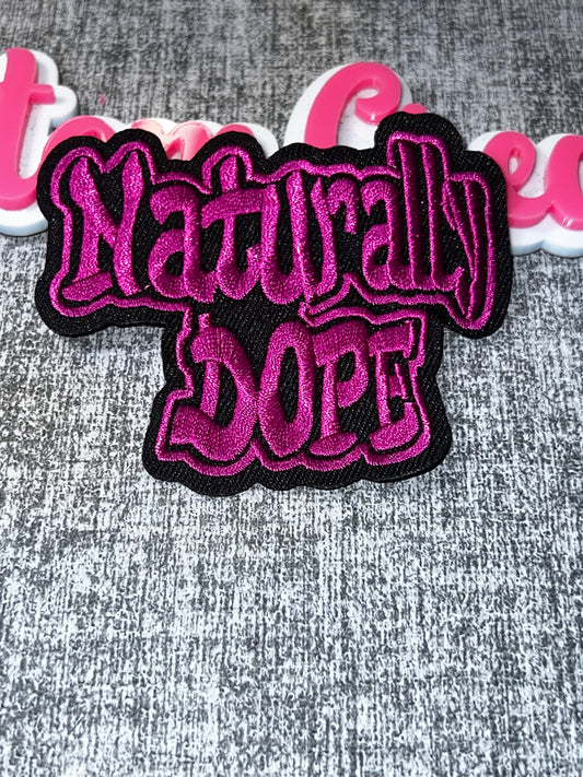 Natural Dope Purple Patch – Embroidered Iron On Applique