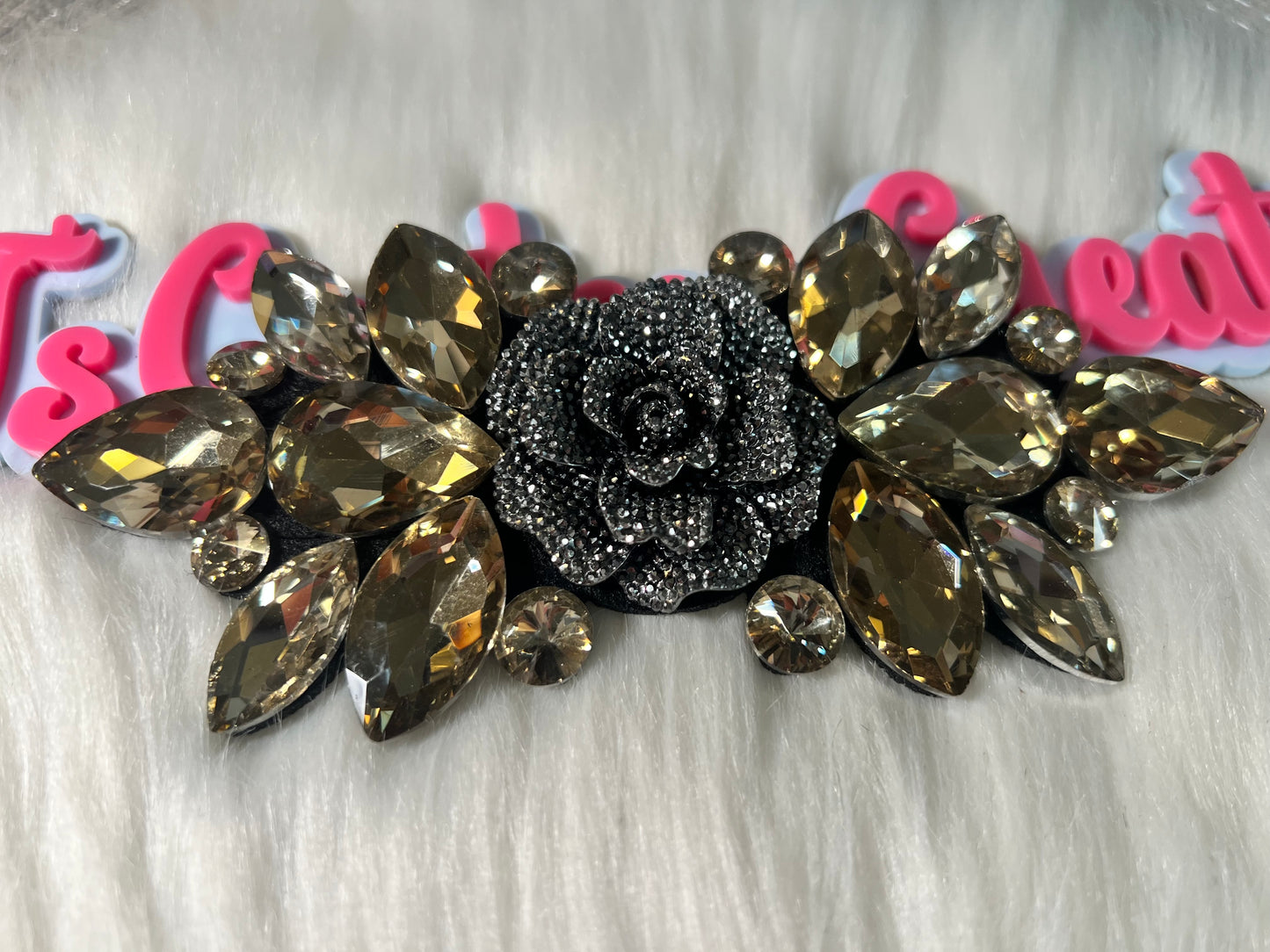 🧡 Gold Champagne Crystal Rose Patch