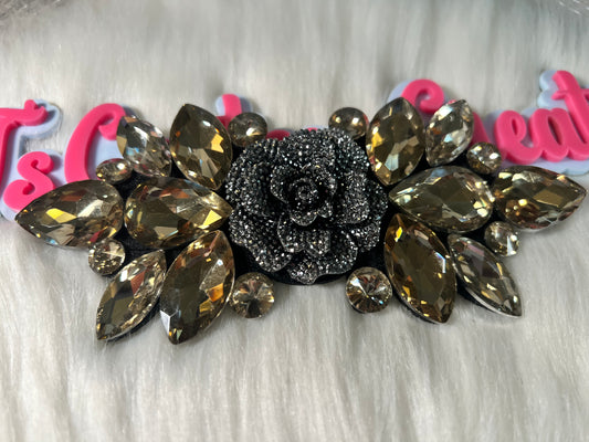🧡 Gold Champagne Crystal Rose Patch