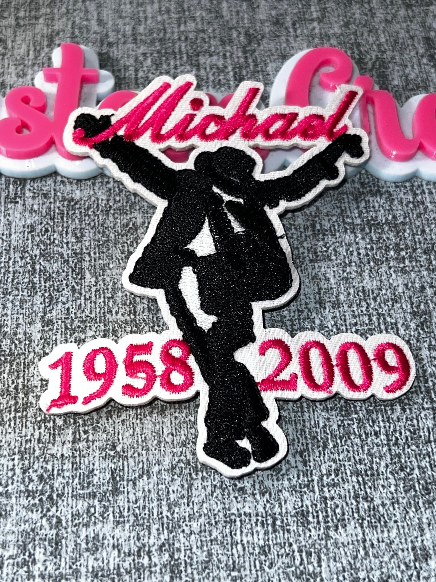 Tribute Silhouette Embroidered Patch 1958–2009 – Memorial Style Iron-On Patch for Jackets, Shirts & Custom Apparel