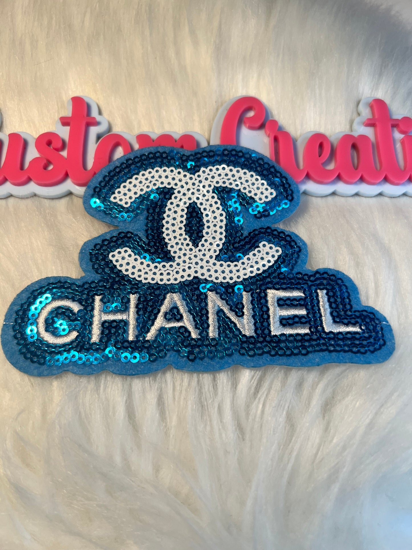 Sequin Teal White CC