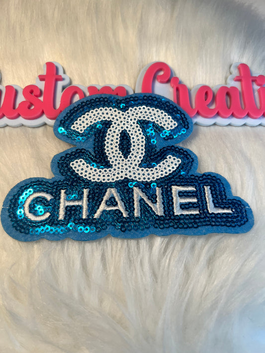 Sequin Teal White CC