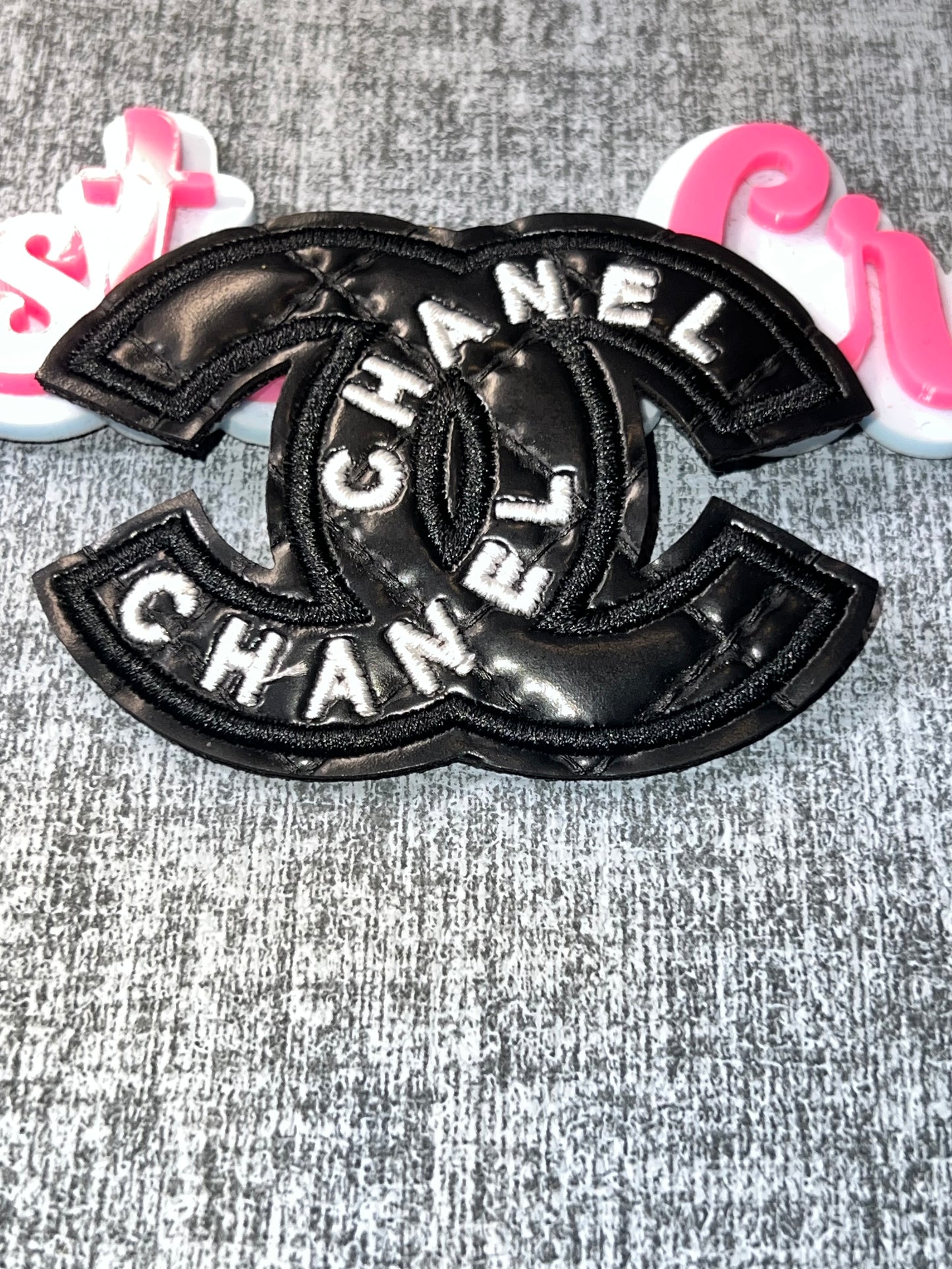 Quilted Logo Iron-On Patch – Luxe Embroidered Statement Patch for DIY Crafts