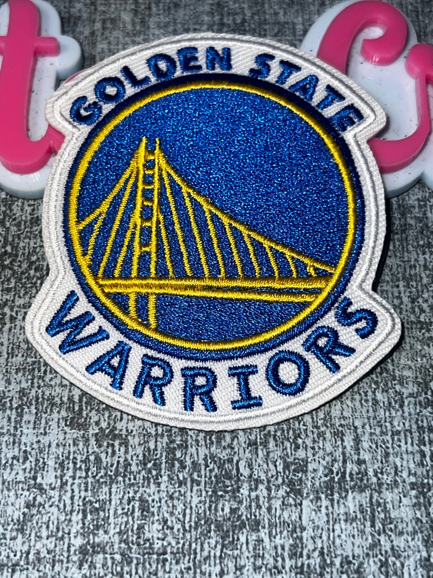 B-Bridge Circle Embroidered Iron-On Patch | Embroidered Travel Appliqué