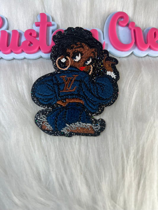 🧥 LV-Style Glam Betty Patch (Blue Outfit