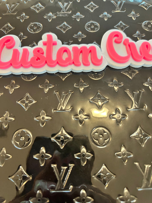 Shiny Black LV Embossed