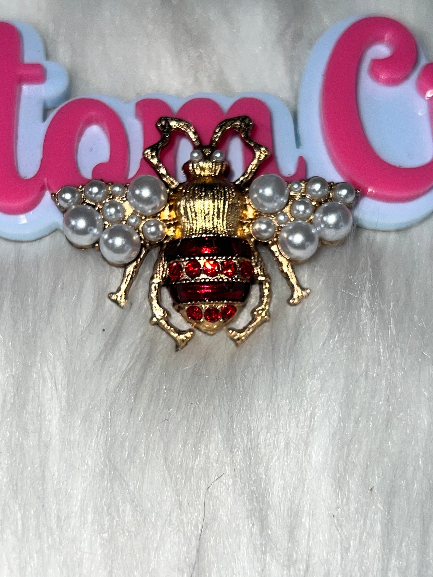 ❤️ Red Bee Metal Charm (Large)