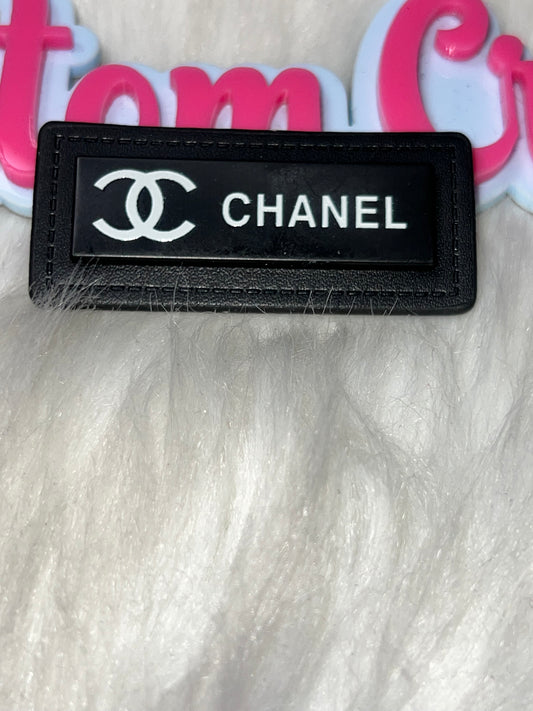 Luxury Style Black Rectangle Double Letters Decorative Tag