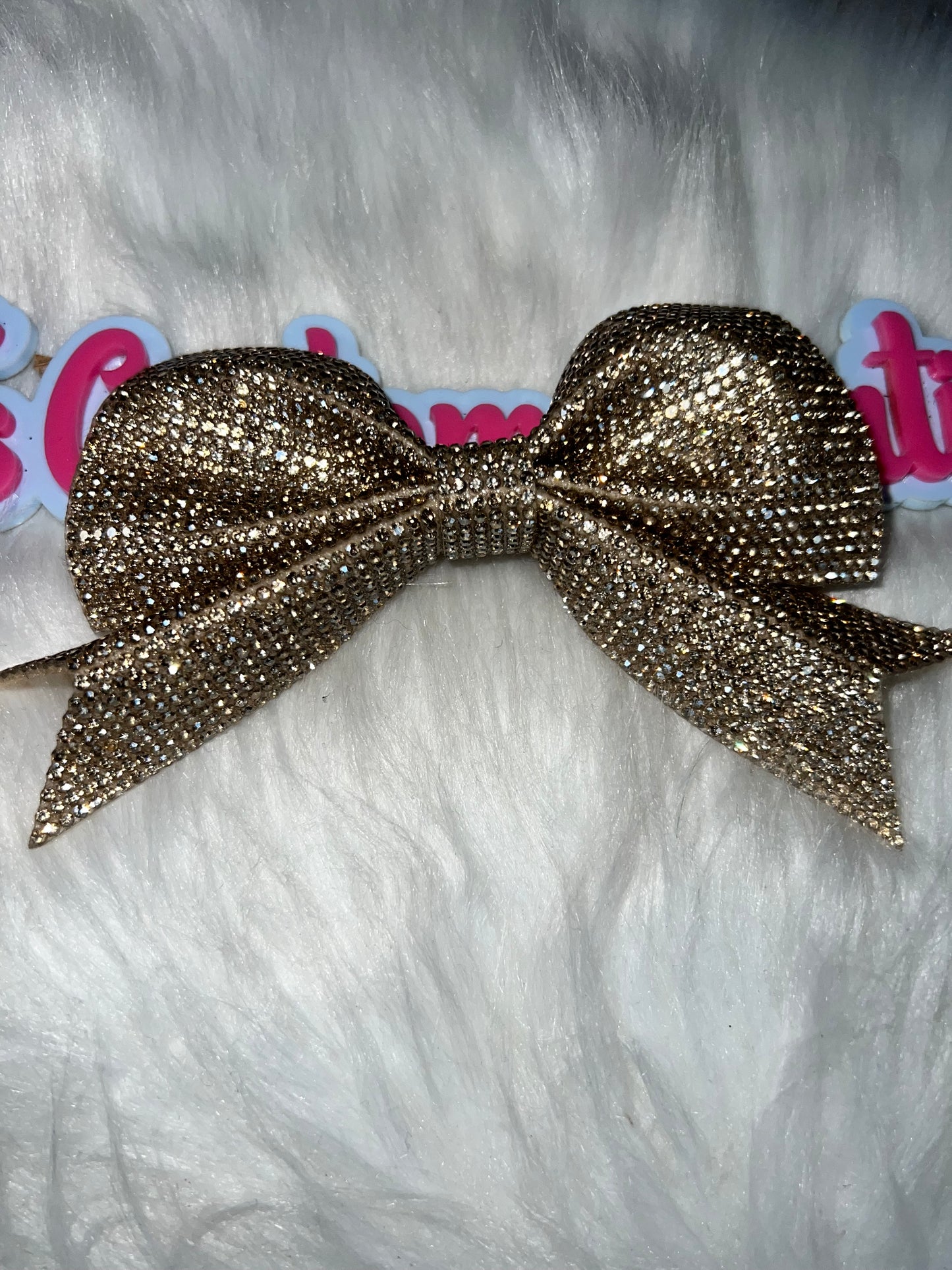Gold Bling Ribbon Bow