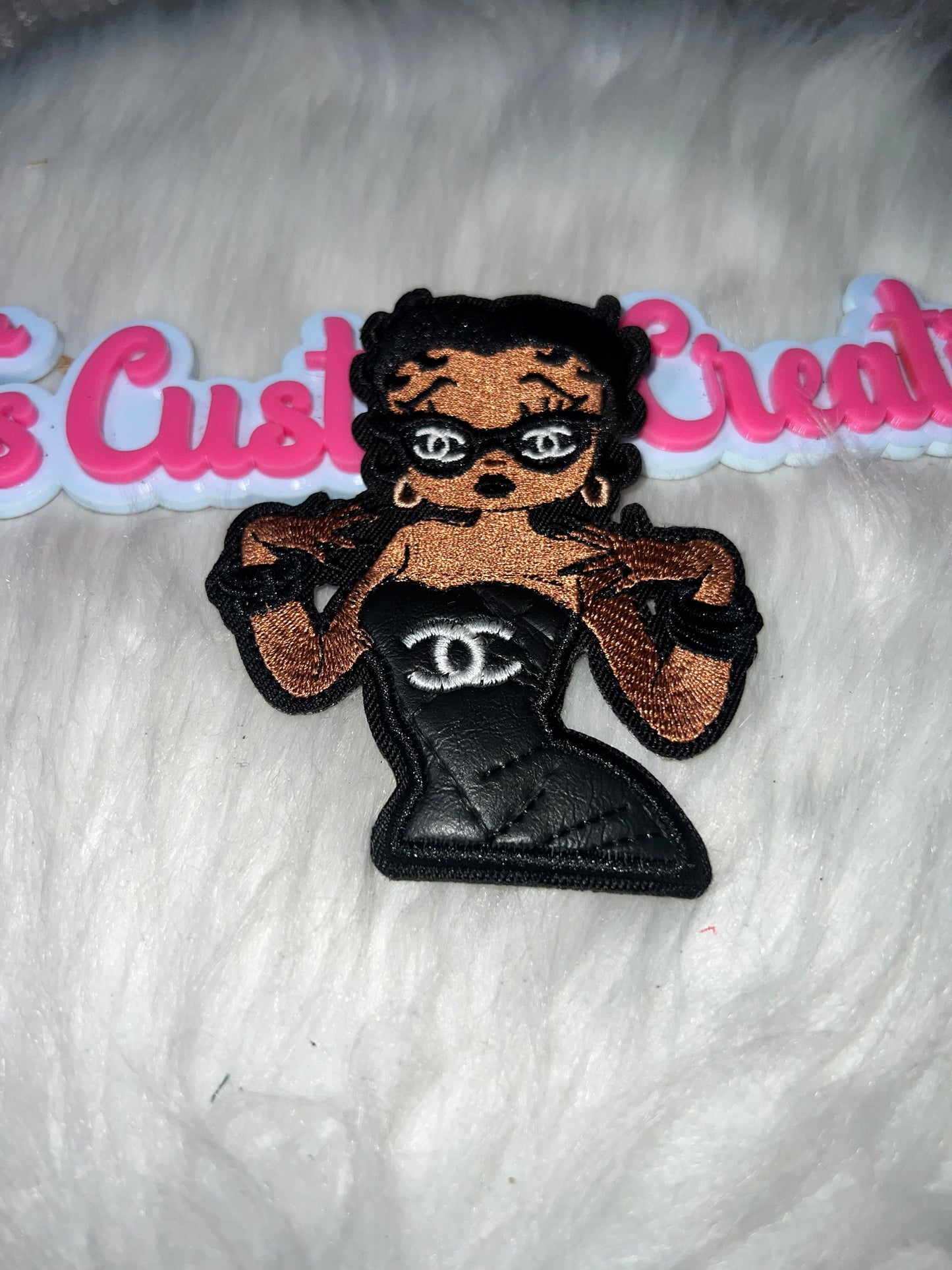 Betty Fashion Doll Patch – Black Corset Style