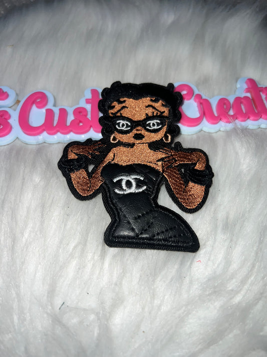 Betty Fashion Doll Patch – Black Corset Style