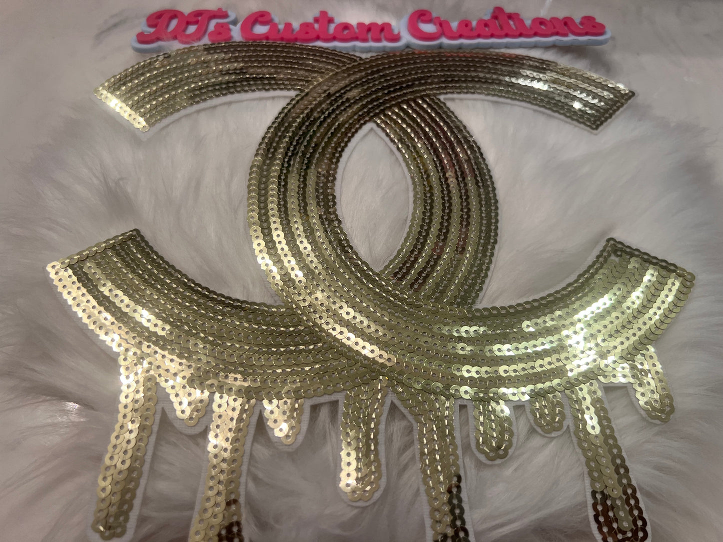 Drip Gold Sequin CC