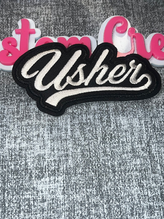 Classic script style patch perfect for concert fashion & custom DIY projects