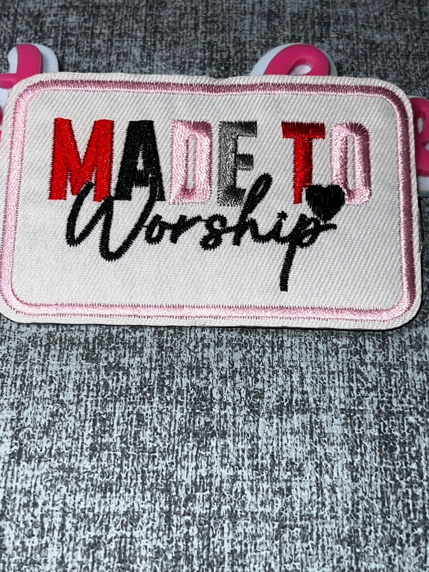 Made To Worship Embroidered Patch – Inspirational Faith Patch – Iron On Applique – Approx. 5 Inch