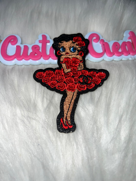 Red Rose Betty CC Glam Girl Patch