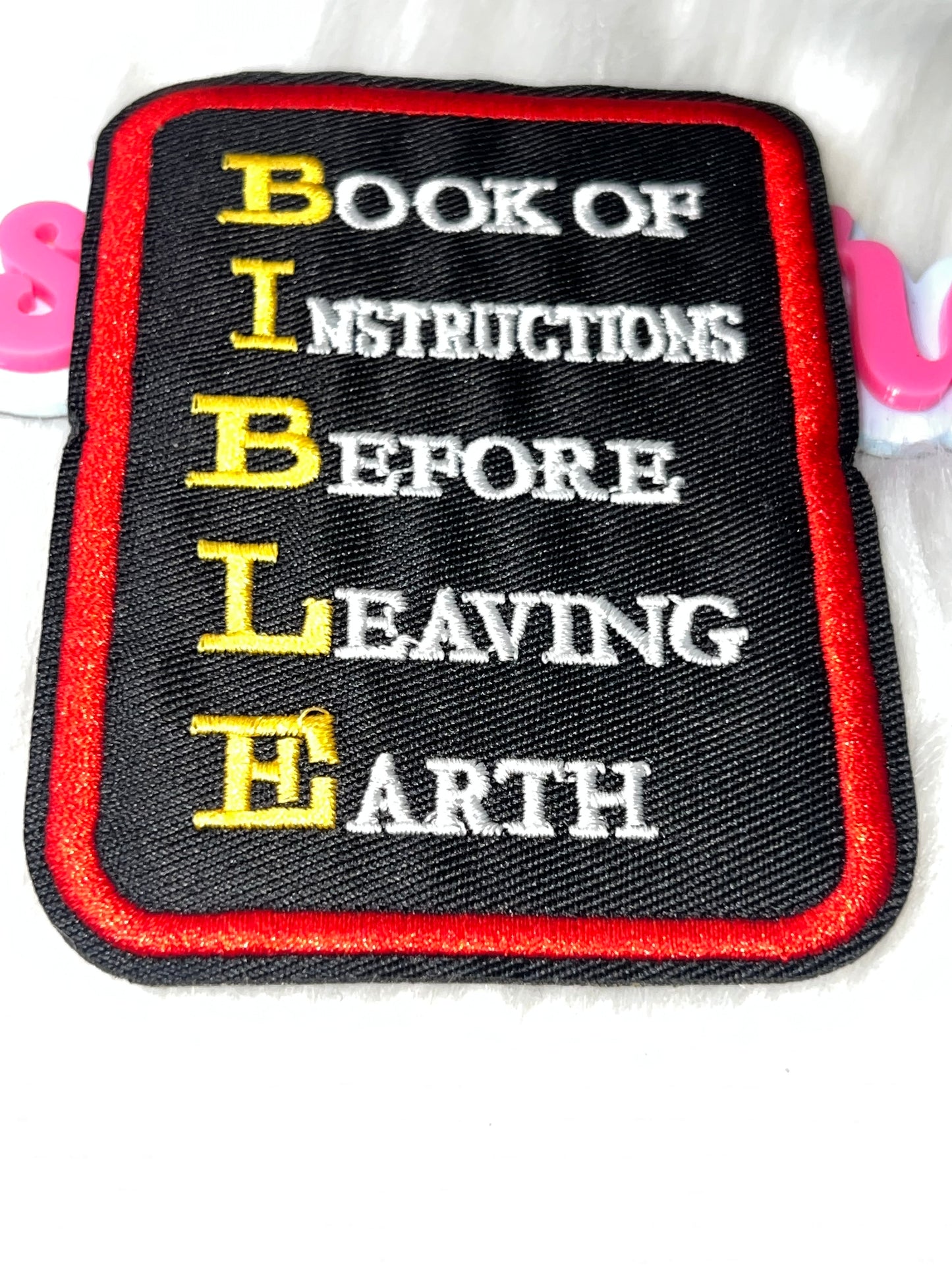 Bible Instructions Before Leaving Earth Patch BIBLE