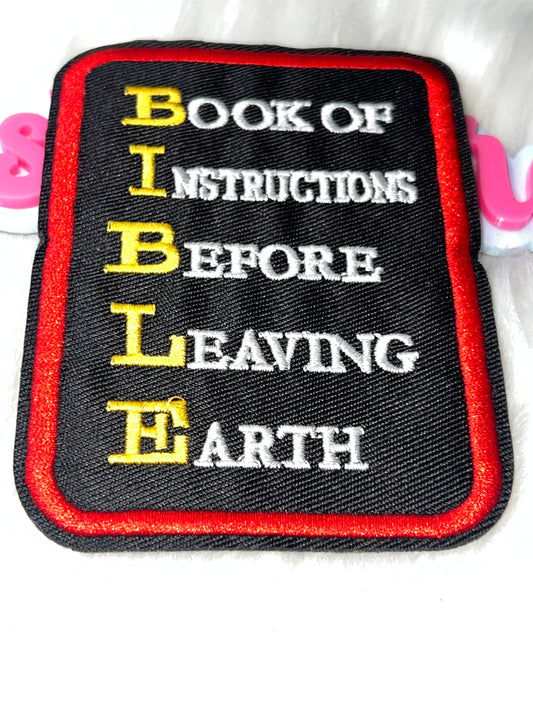 Bible Instructions Before Leaving Earth Patch BIBLE