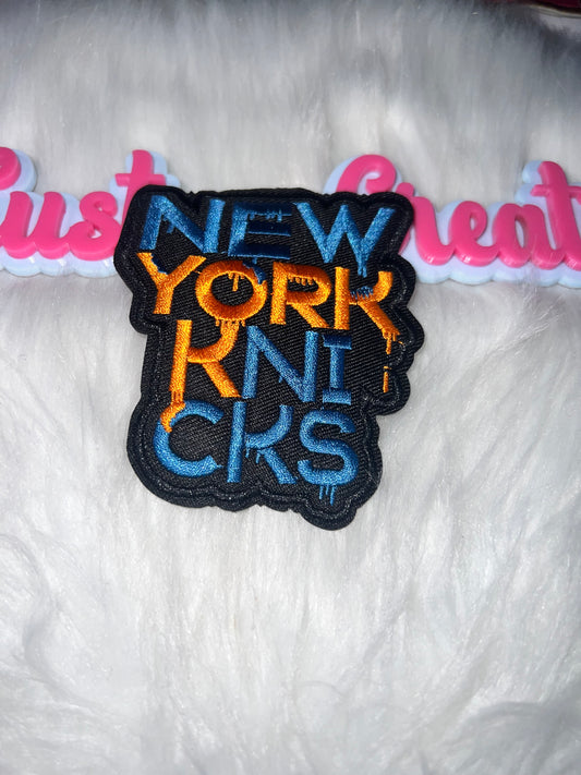 🧡💙 New York Knicks Graffiti Patch (Iron-On) NBA