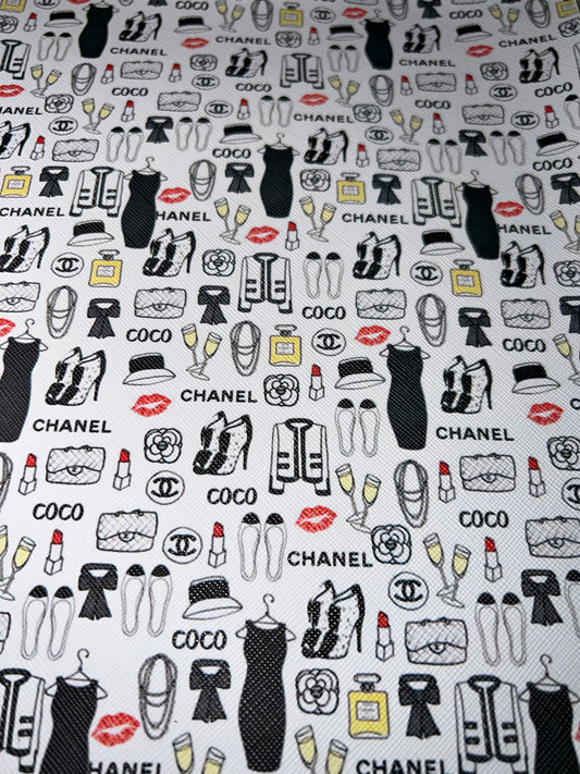 Chic Fashion Icons Faux Leather Sheet – 9x12