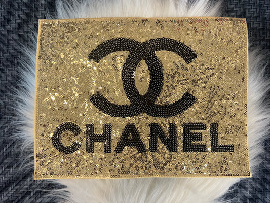 Sequin Gold Black CC