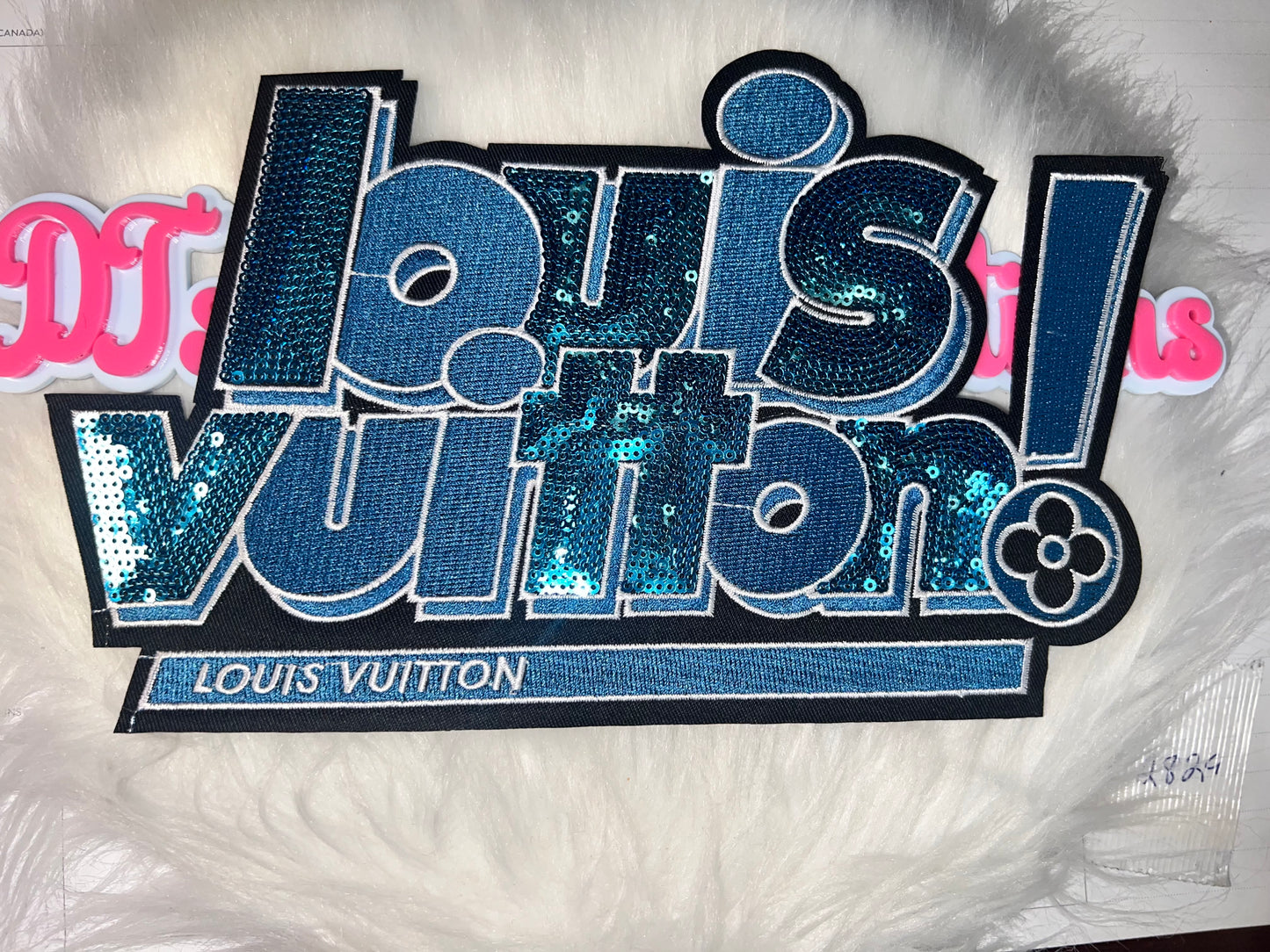 💙✨ LV-Inspired Patch – Blue Edition (Iron-On)