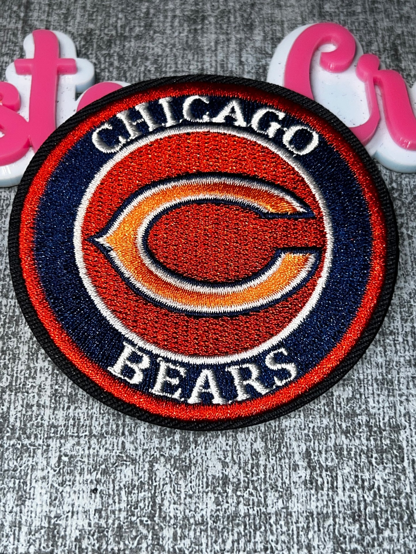Bears Round Embroidered Iron-On Patch
