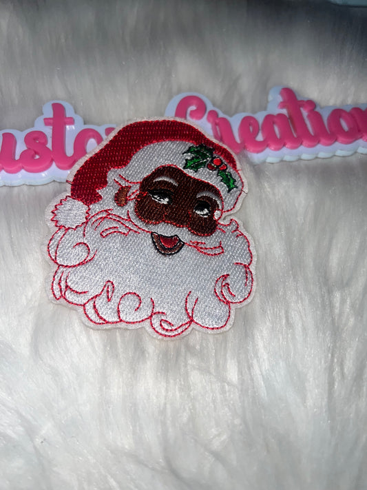 ✨ Santa Claus Head Patch (Brown Santa