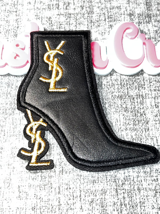 Glam Heel Fashion Patch – Black & Gold