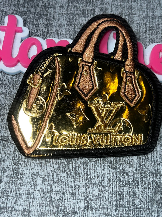 Metallic Gold Handbag Decorative Patch – Fashion Statement Patch