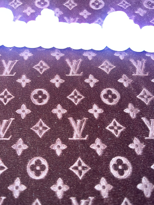 Deep Plum Embossed Suede Faux Leather Craft Sheet – 9 x 12