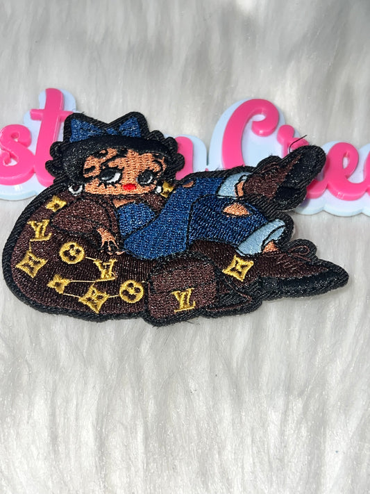 Fashion Girl Embroidered Patch