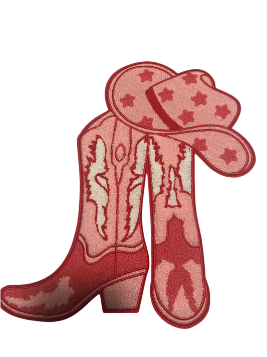 Pink White Boots Hat