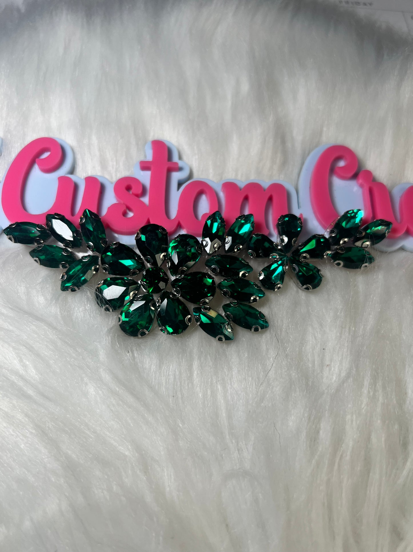 Dark Green Crystal Iron-On – 4.5”