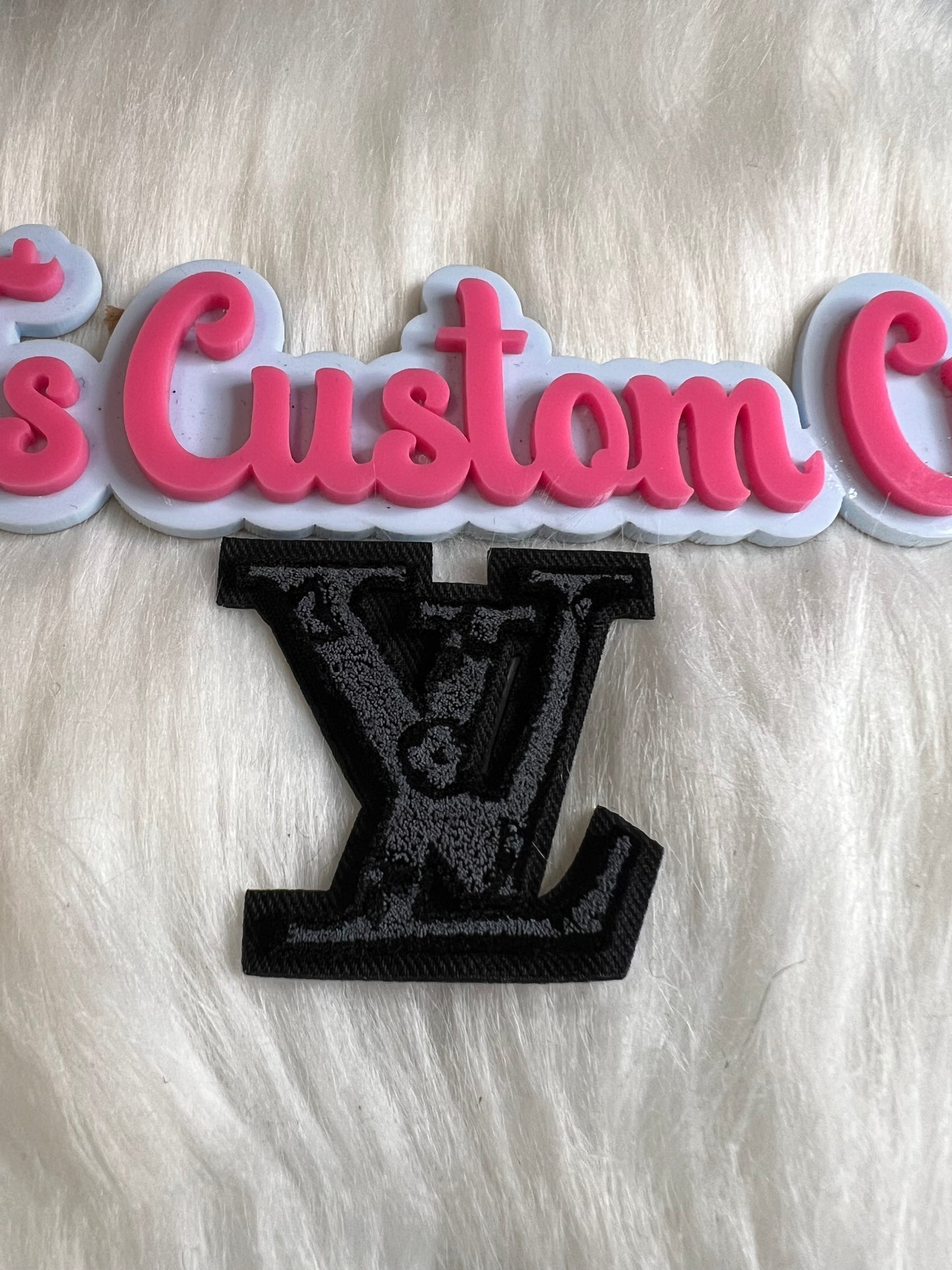 Fluffy Gray Black LV