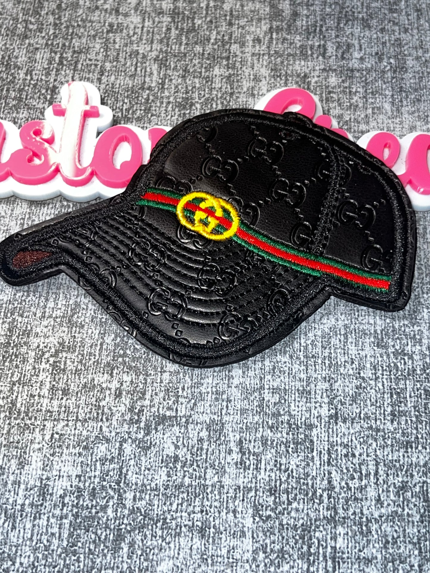 Cap Patch – Black Embossed Style Applique