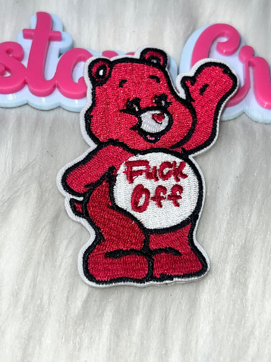 Attitude F** Off Bear Iron-On Patch