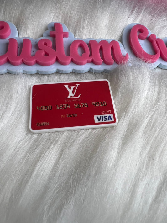 Red LV Visa card