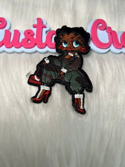 💅🏾 Sassy Camo Betty Iron-On Patch
