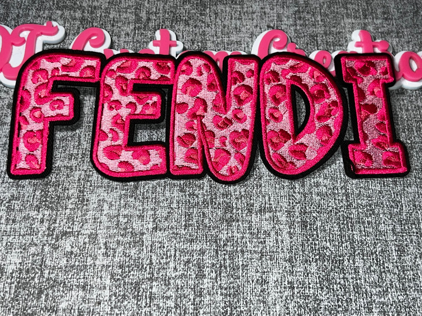 Pink Embroidered Letter Patch – Fashion Iron-On Patch