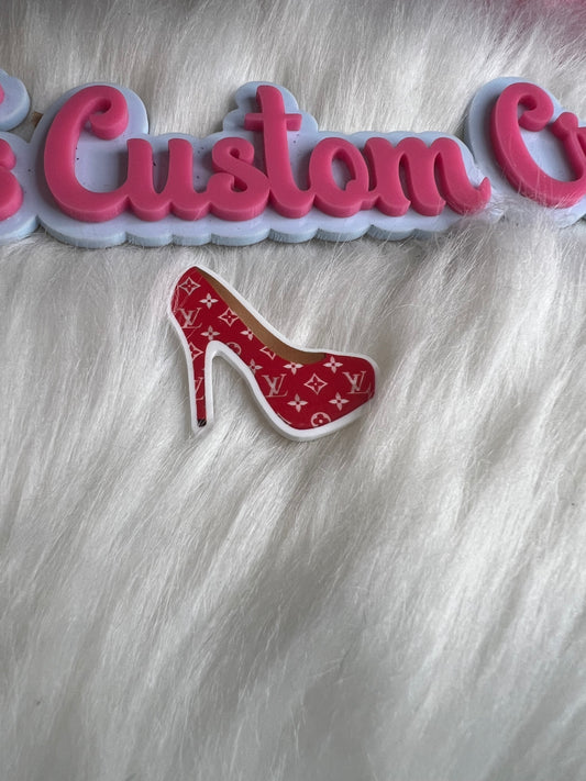 Red White LV heel